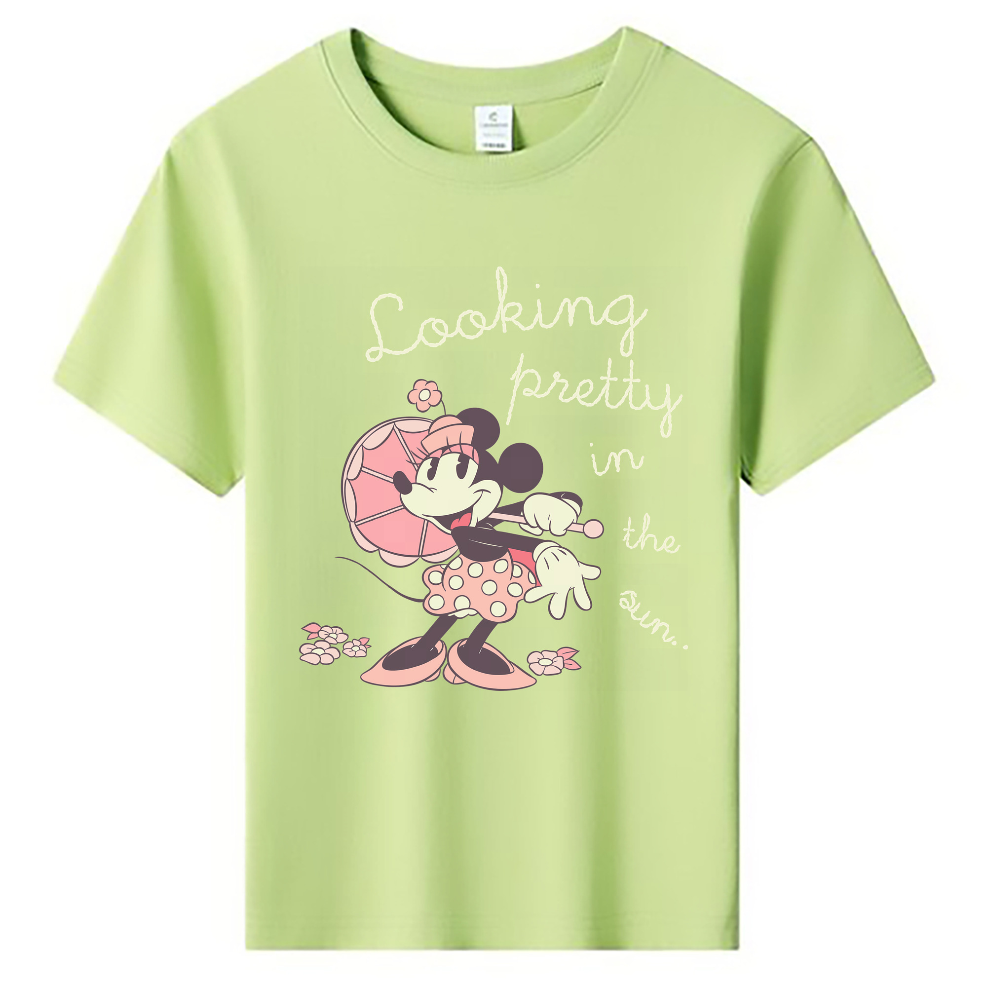 （画像用） ミッキーマウス Mickey Mouse 綿100％キッズTシャツ（フロントプリント）